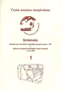 Schémata dostihových závodišť s překážkovým provozem v ČR a nákresy uznaných překážek včetně rozměrů v roce 1997